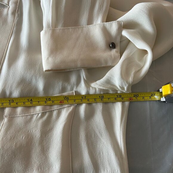 Artelier Ivory Silk Blouse Sz P - Picture 5 of 8